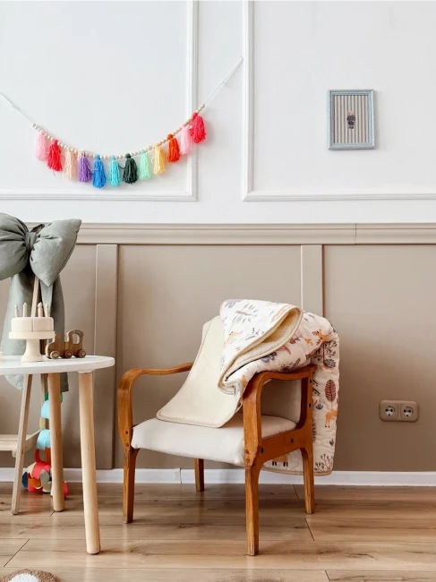 Одеяло детское LANATEX модель 027 артикул 932-2, размер 110*140, цвет бежевый, молочный; - фото7