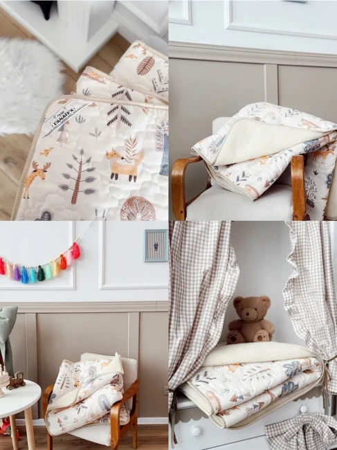 Одеяло детское LANATEX модель 027 артикул 932-2, размер 110*140, цвет бежевый, молочный; - фото3