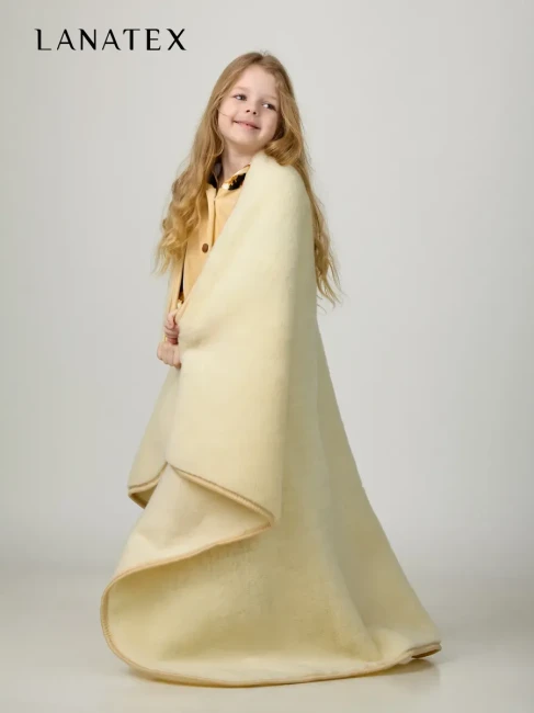 плед детский м.027 арт.22439 р-р 110*140 цвет молочный  - фото3