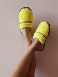  Обувь домашняя пантолеты (тапки) LANATEX из натуральной овечьей шерсти. Арт. 2286 - фото