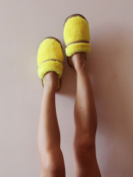  Обувь домашняя пантолеты (тапки) LANATEX из натуральной овечьей шерсти. Арт. 2286 - фото