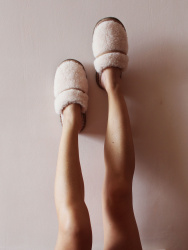  Обувь домашняя пантолеты (тапки) LANATEX из натуральной овечьей шерсти. Арт. 2287 - фото