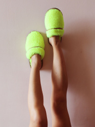  Обувь домашняя пантолеты (тапки) LANATEX из натуральной овечьей шерсти. Арт. 2283 - фото