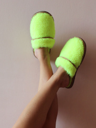  Обувь домашняя пантолеты (тапки) LANATEX из натуральной овечьей шерсти. Арт. 2283 - фото