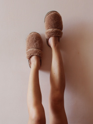  Обувь домашняя пантолеты (тапки) LANATEX из натуральной овечьей шерсти. Арт. 2289 - фото