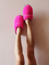  Обувь домашняя пантолеты (тапки) LANATEX из натуральной овечьей шерсти. Арт. 2284 - фото