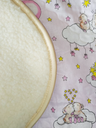 Одеяло детское двустороннее LANATEX  из натуральной овечьей шерсти. Арт. 932 - фото