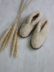 Обувь домашняя ботинки дошкольные (бурки) LANATEX из натуральной овечьей шерсти размер 27-28 - фото