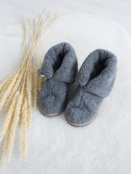 Обувь домашняя ботинки (бурки) LANATEX из натуральной овечьей шерсти. Арт. 22138 - фото