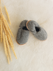 Обувь домашняя ботинки (бурки) LANATEX из натуральной овечьей шерсти. Арт. 22101 - фото