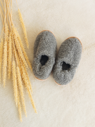 Обувь домашняя ботинки (бурки) LANATEX из натуральной овечьей шерсти. Арт. 22101 - фото