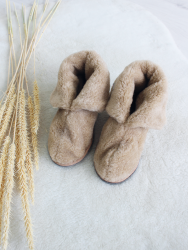 Обувь домашняя ботинки (бурки) LANATEX из натуральной овечьей шерсти. Арт. 22140 - фото