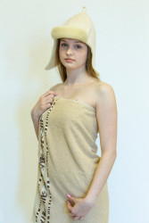 Шапка LANATEX модель 181, артикул 22454 54-60, цвет молочный;  - фото