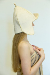 Шапка LANATEX модель 181, артикул 22454 54-60, цвет молочный;  - фото