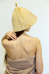 Шапка LANATEX модель 183, артикул 22456,размер 54-60, цвет бежевый;  - фото