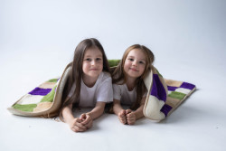 Одеяло детское двустороннее LANATEX  из натуральной овечьей шерсти. Арт 22460 - фото