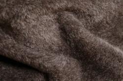 Полотно ворсовое трикотажное из натуральной овечьей шерсти  - фото