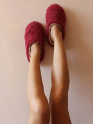 Обувь домашняя пантолеты (тапки) LANATEX из натуральной овечьей шерсти. Арт. 22118 - фото