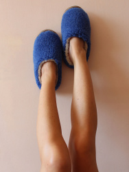 Обувь домашняя пантолеты (тапки) LANATEX из натуральной овечьей шерсти. Арт. 22120 - фото