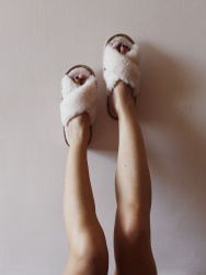 Обувь домашняя пантолеты (тапки) LANATEX из натуральной овечьей шерсти. Арт. 22108 - фото