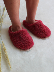 Обувь домашняя пантолеты (тапки) LANATEX из натуральной овечьей шерсти. Арт. 22118 - фото