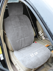 Накидка на автомобильное сидение LANATEX модель 168, артикул 22162, размер 145*55*1,5 , цвет серый - фото