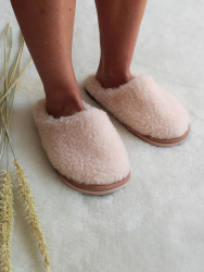 Обувь домашняя пантолеты (тапки) LANATEX из натуральной овечьей шерсти. Арт. 22116 - фото