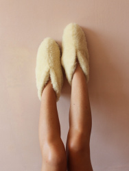 Обувь домашняя ботинки (бурки) LANATEX из натуральной овечьей шерсти. Арт. 2159 - фото