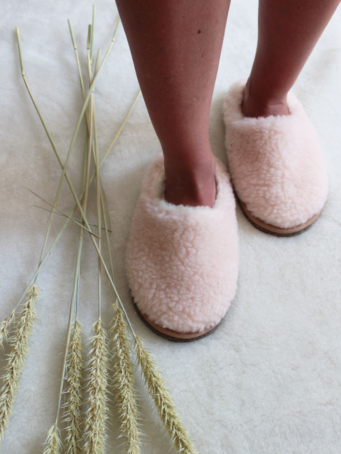 Обувь домашняя пантолеты (тапки) LANATEX из натуральной овечьей шерсти. Арт. 22128 - фото3